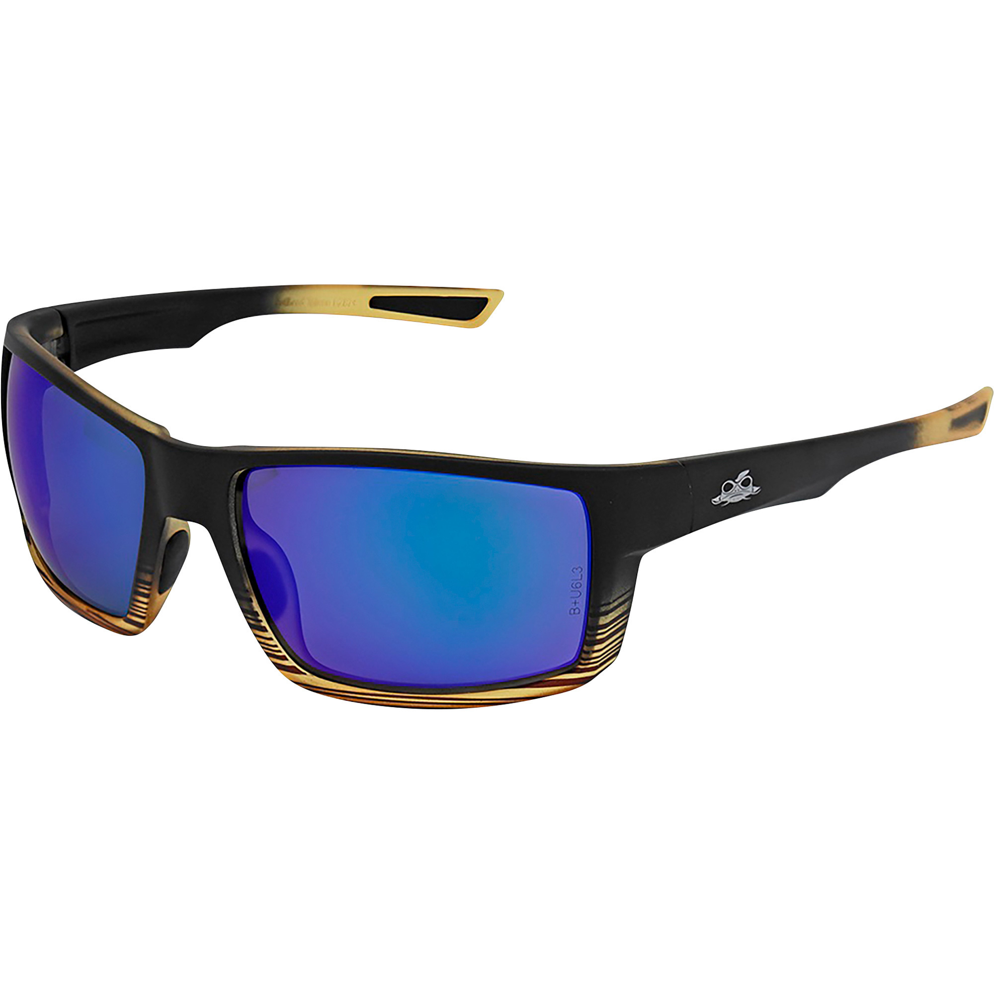 Bullhead Safety Sawfish Safety Glasses, 1 Pair, Blue Mirror, Polarized, Model# BH2679PFT